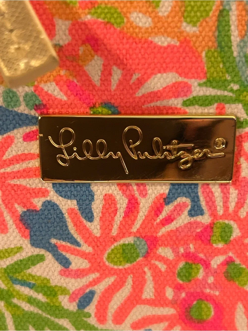 Lilly Pulitzer Tropical Palm Print Zip Around Wallet Wristlet Pink Green Preppy